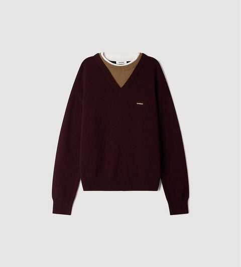 2-in-1 wool and cashmere jumper