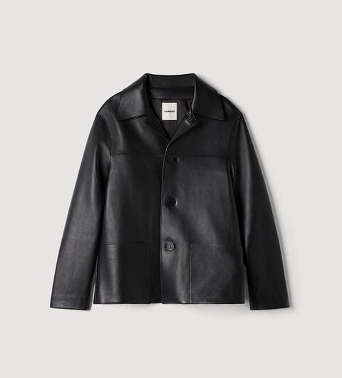 Straight lambskin jacket