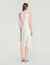 Asymmetric satin-effect dress