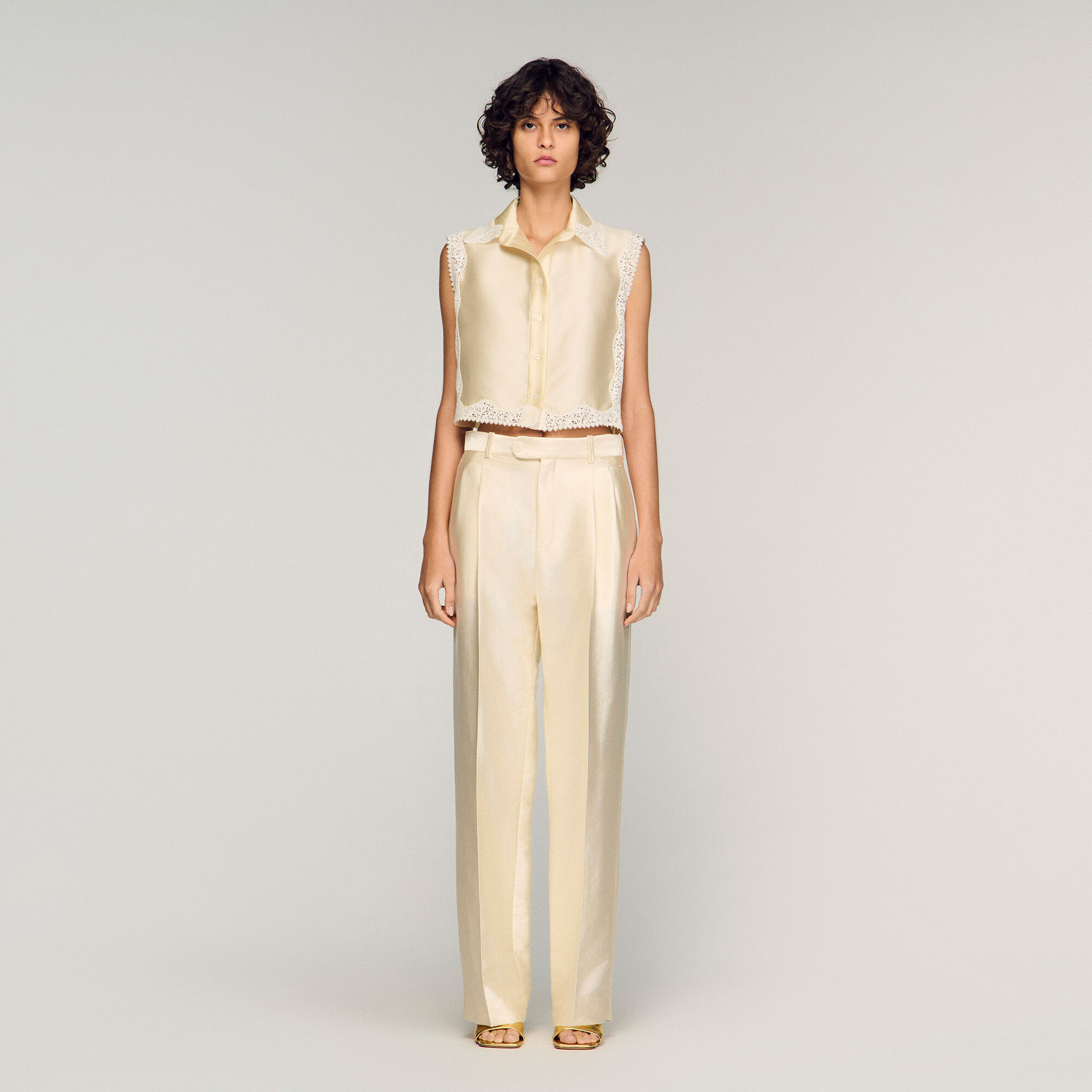 Satin trousers