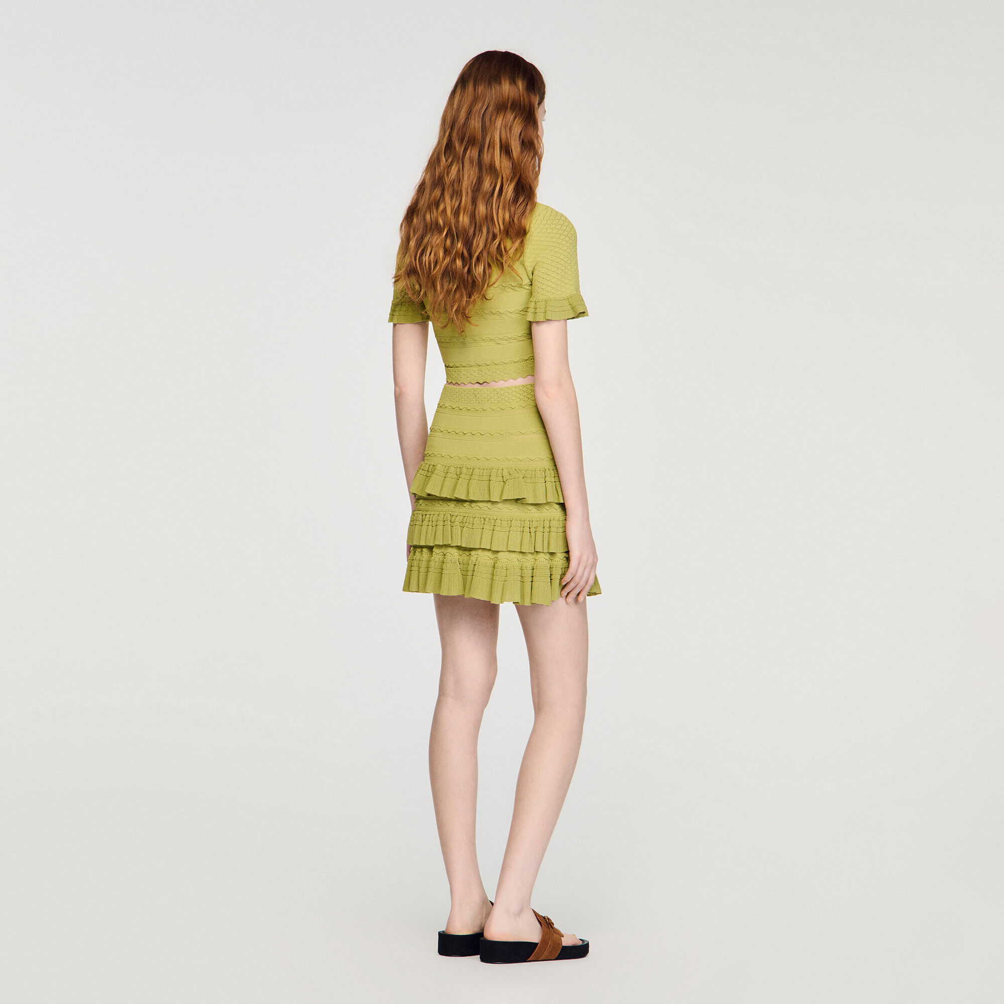 Short ruffled skirt