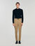 Elasticated straight-leg trousers