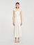 Satin maxi dress with rhinestones Satin maxi dress with rhinestones