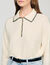 Contrast polo-neck knit jumper Contrast polo-neck knit jumper