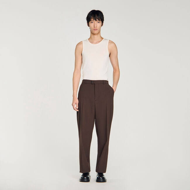 Oversized wool trousers