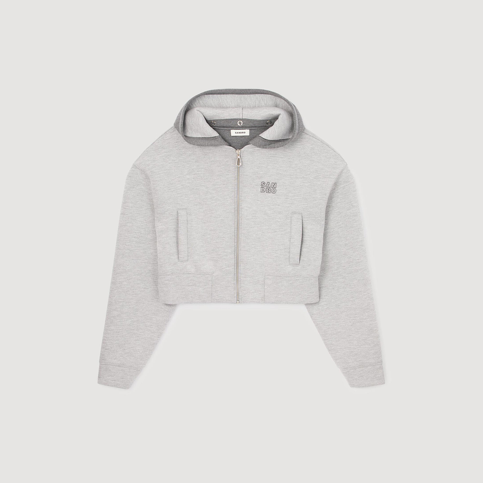 Hooded sweatshirt jacket