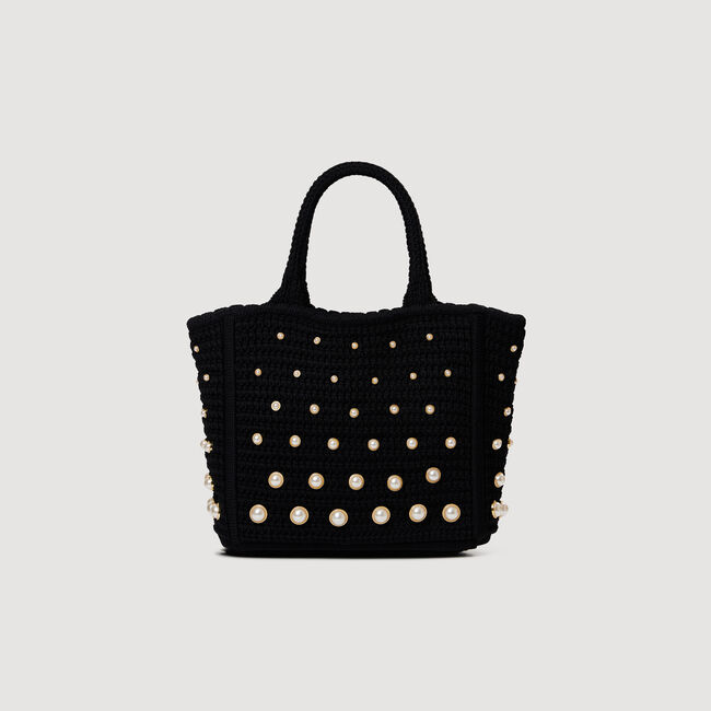 Beaded crochet bag