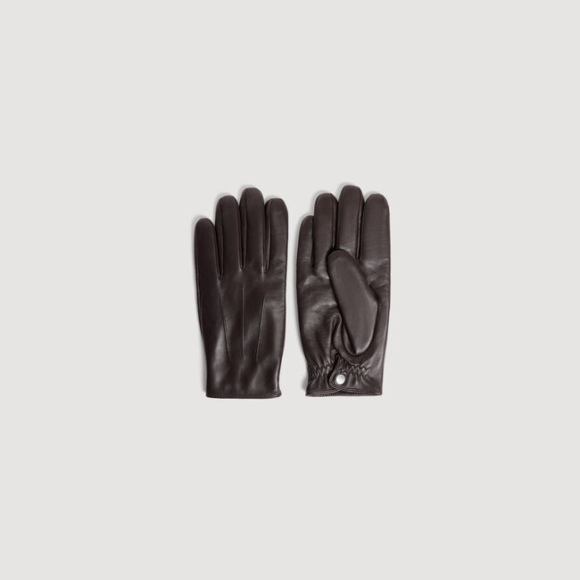 Leather gloves - Men | Sandro Paris