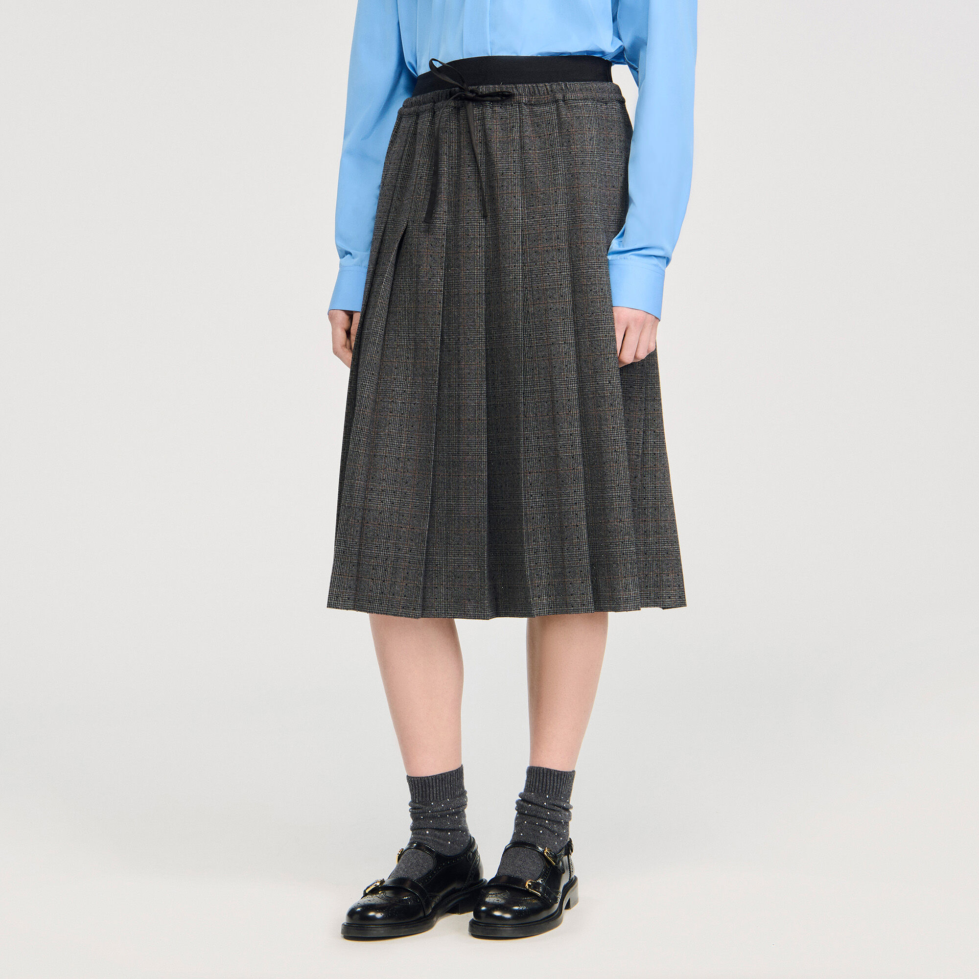 Long pleated rhinestone skirt Long pleated rhinestone skirt