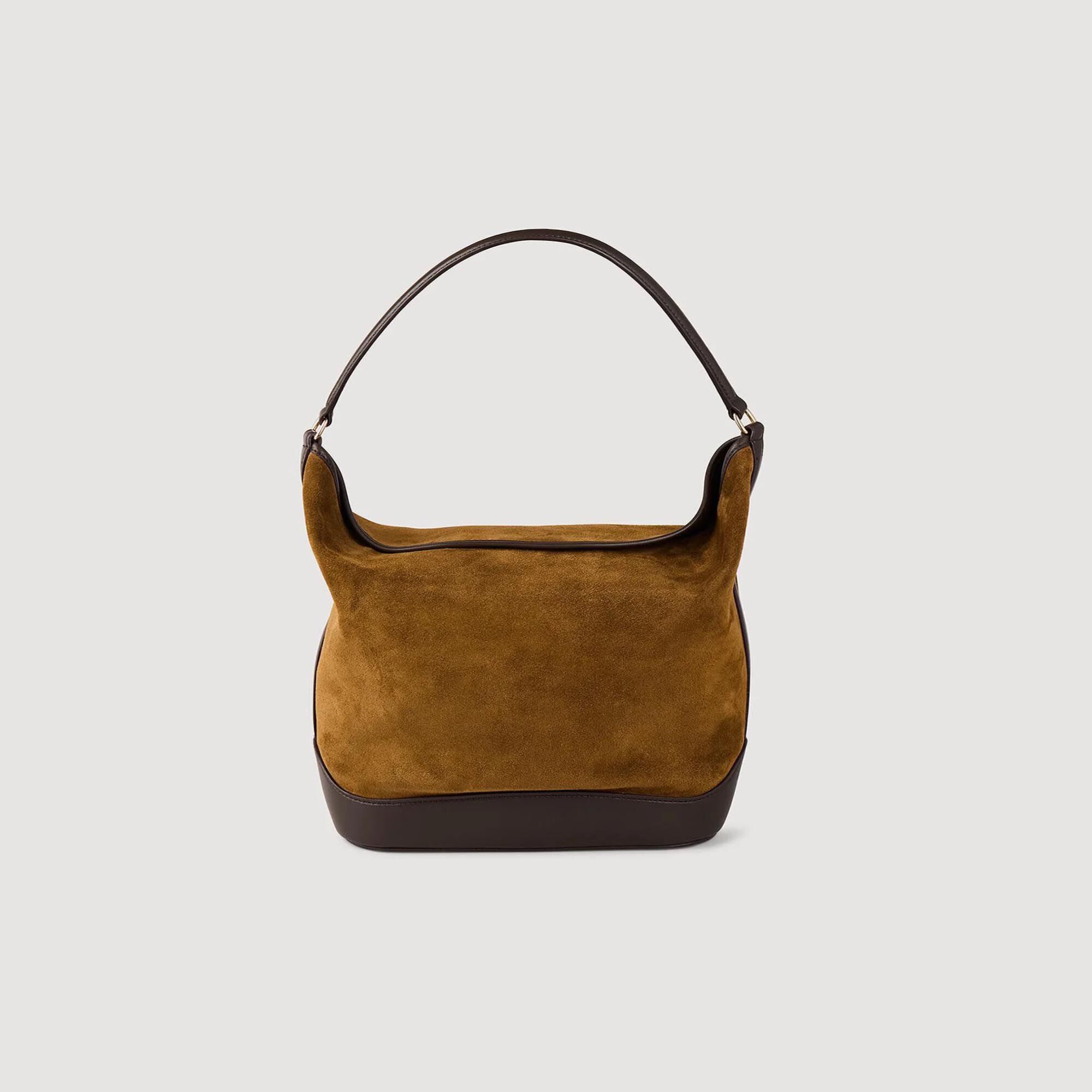 Suede and leather bucket bag TANGOSO