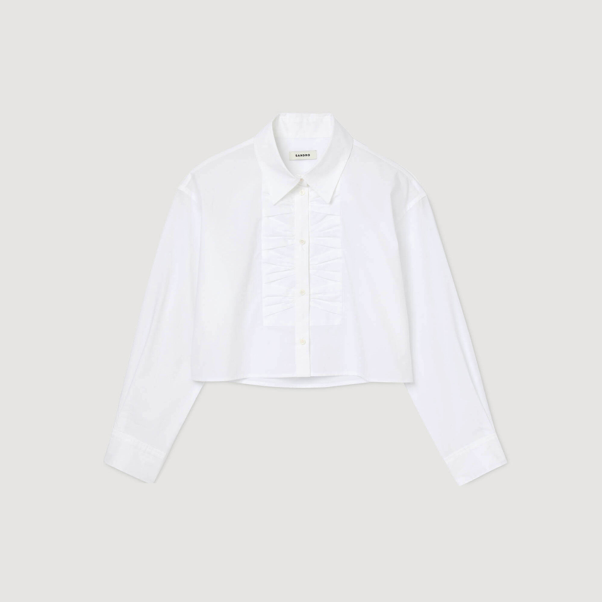 Cropped shirt with bow details