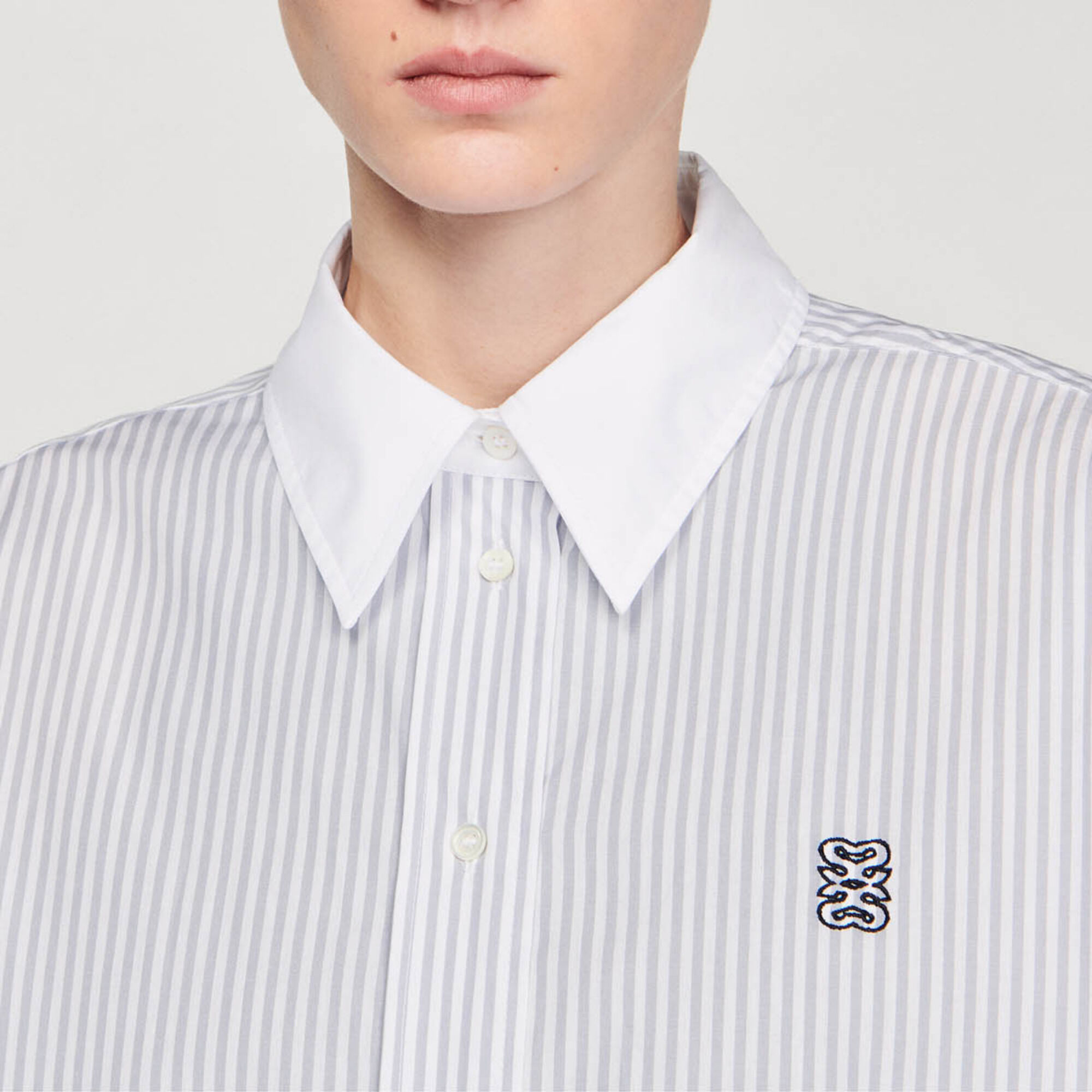 Oversized striped shirt