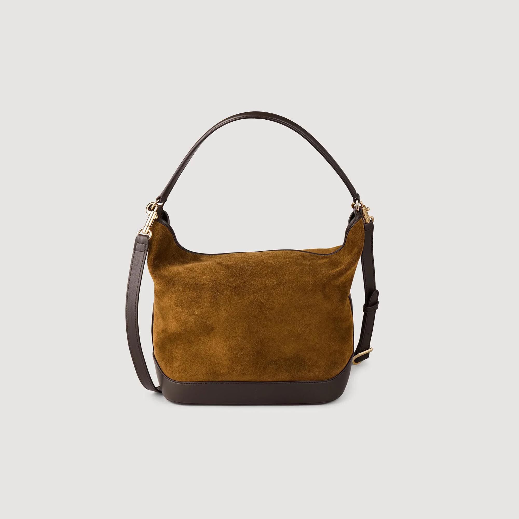 Suede and leather bucket bag TANGOSO