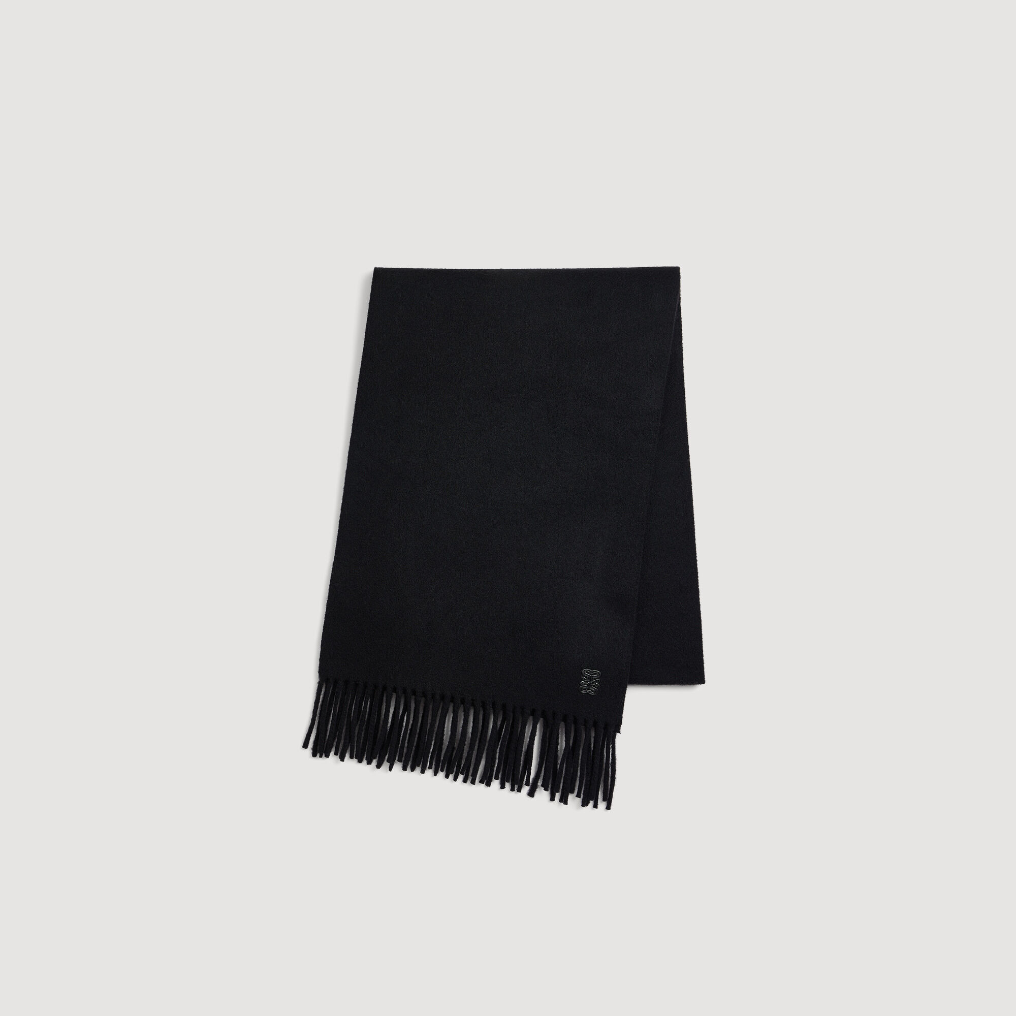 Fringed wool scarf - Men | Sandro Paris