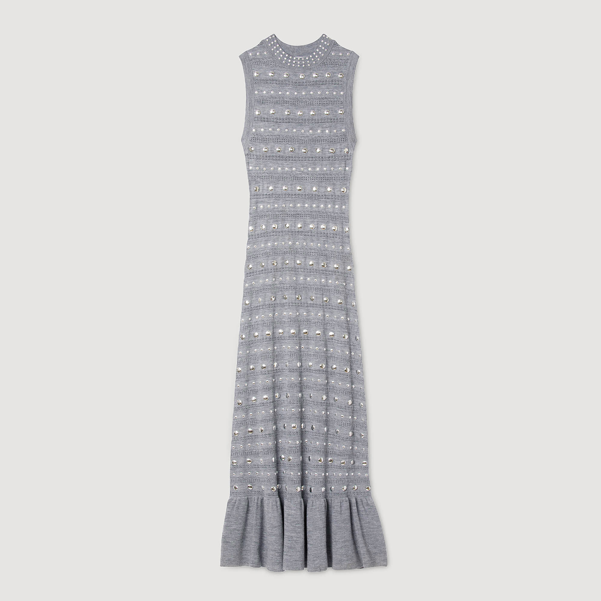 Knit maxi dress with studs Knit maxi dress with studs