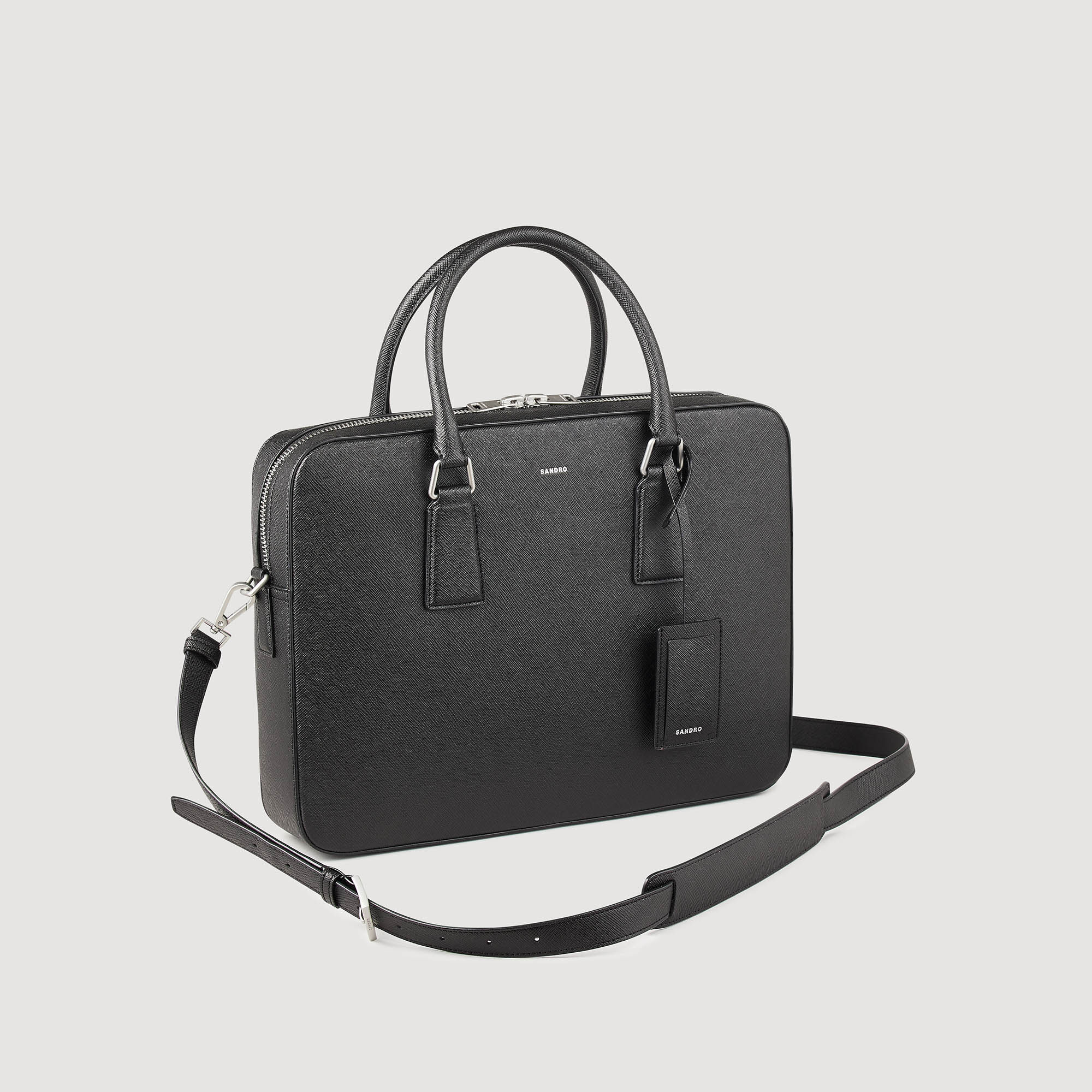 Reconstituted leather briefcase