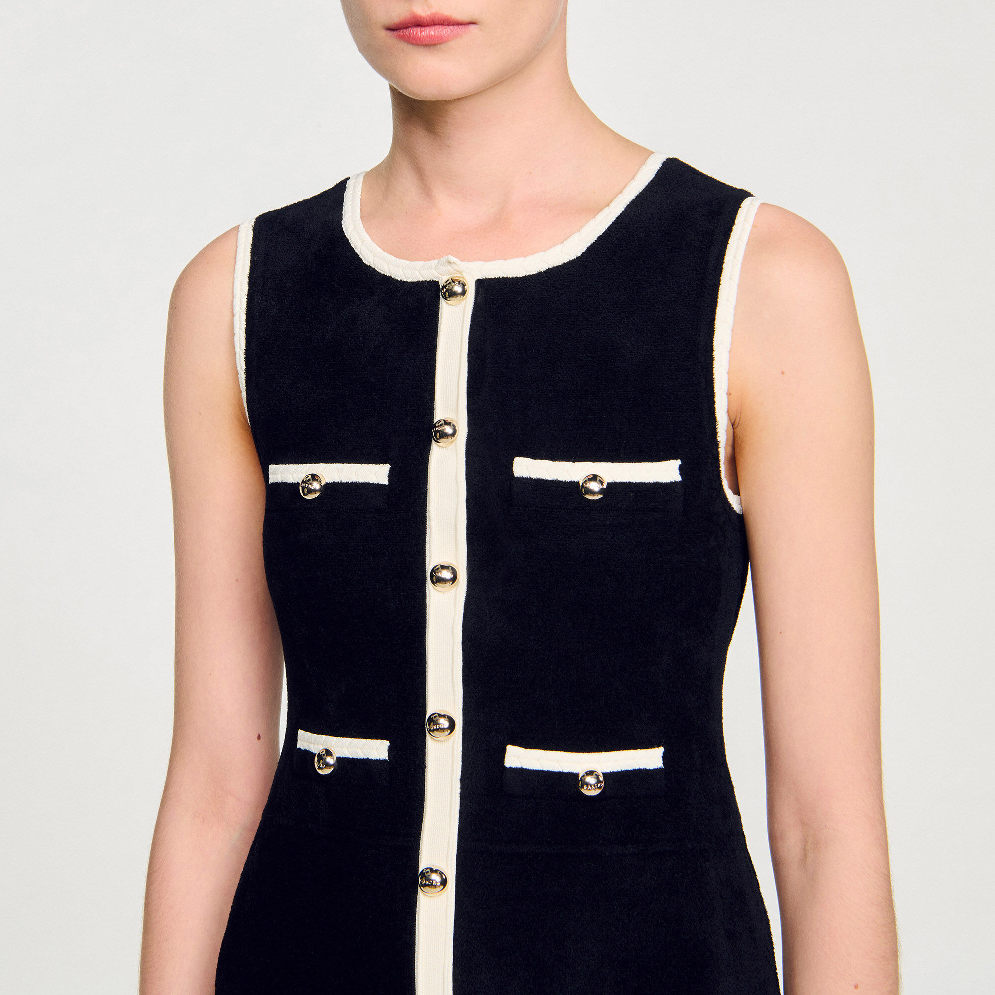 Short velvet knit dress