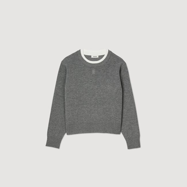 Contrast collar jumper