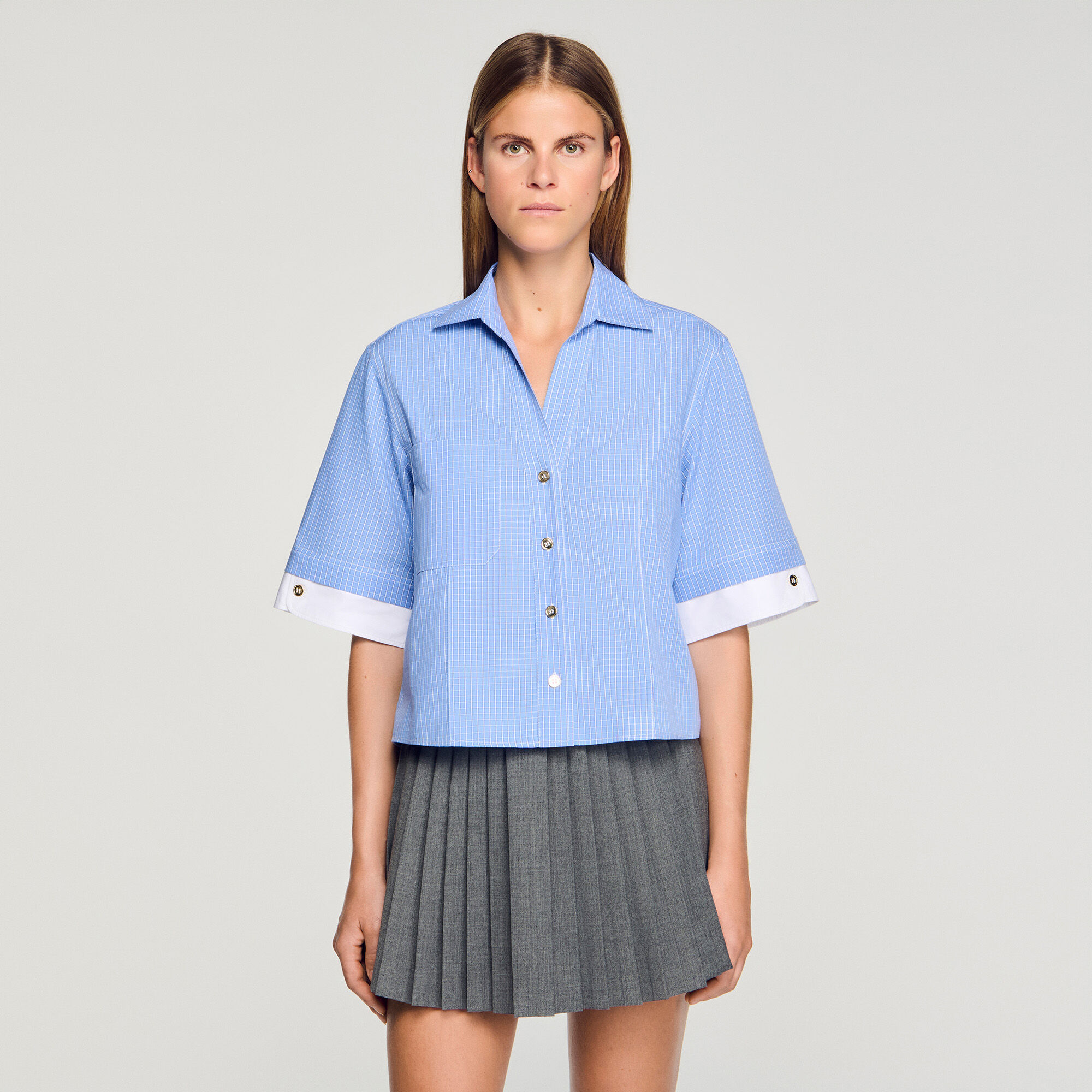 Oversized check shirt