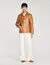 Buttoned lambskin jacket
