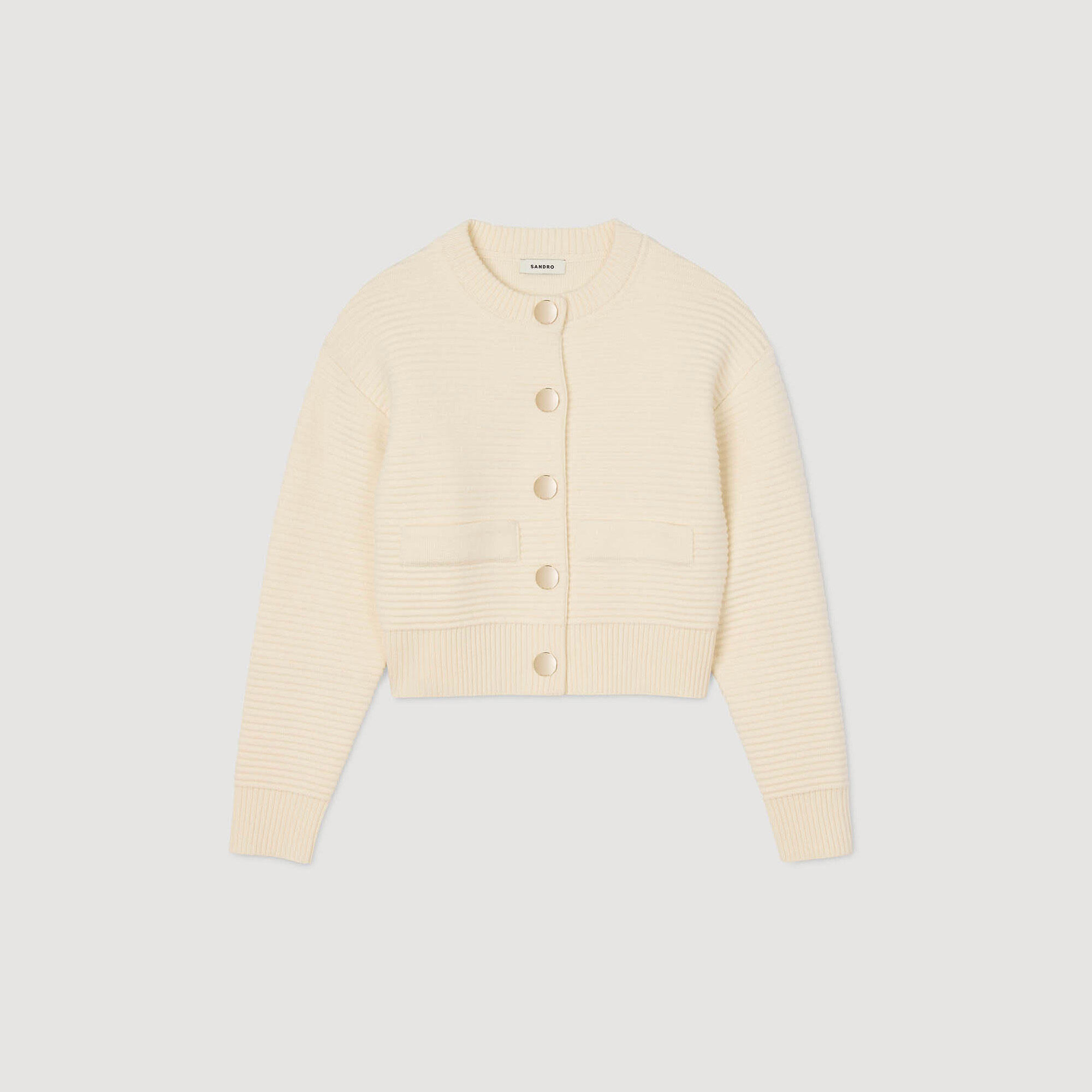 Textured knit cardigan