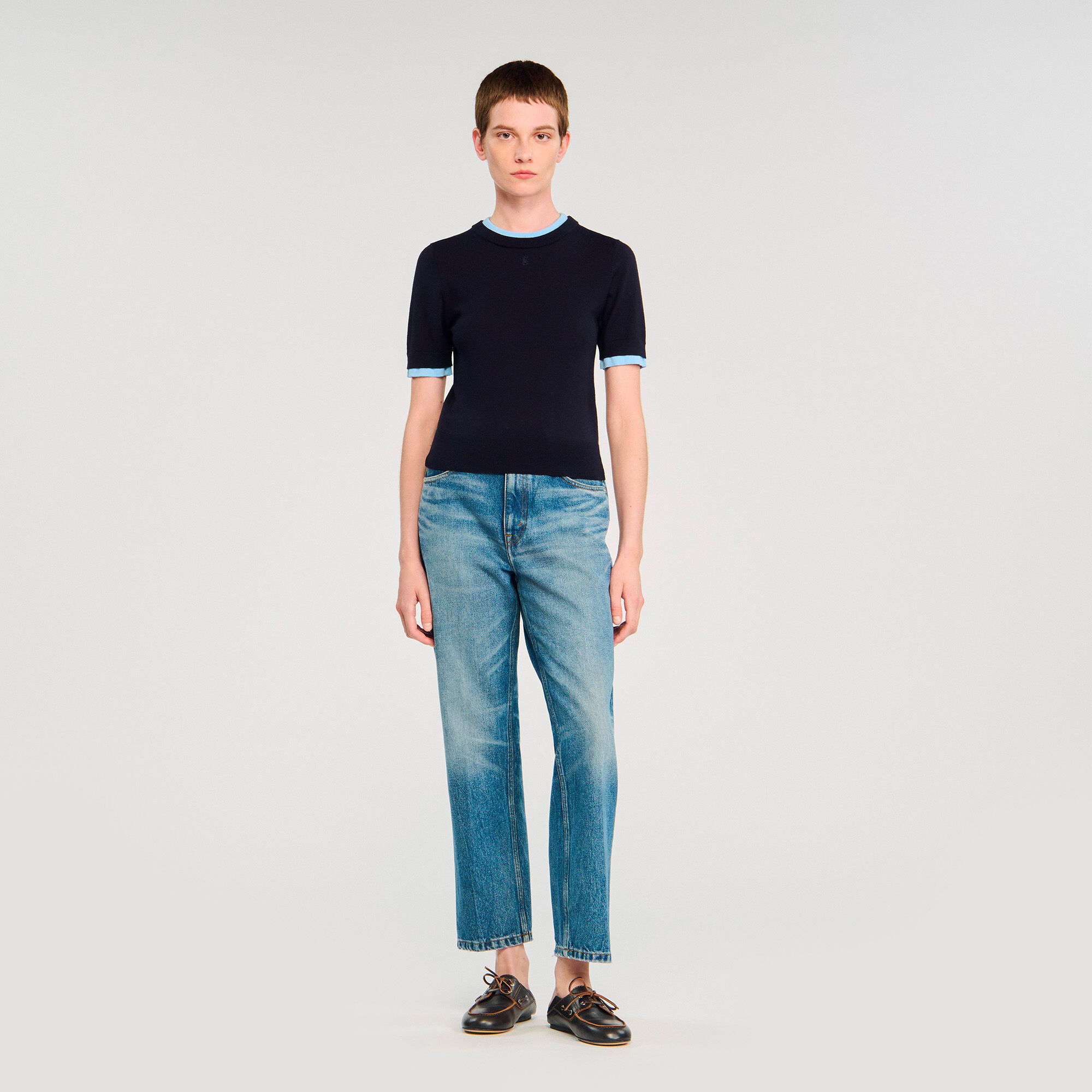 Two-tone cropped jumper Two-tone cropped jumper