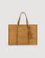 Split leather shopping bag