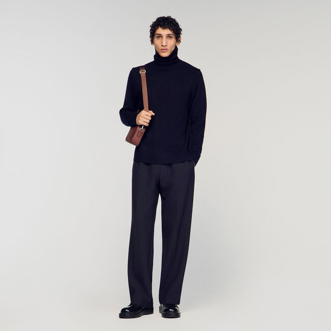 Wool and cashmere turtleneck jumper