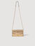 Gold leather clutch bag