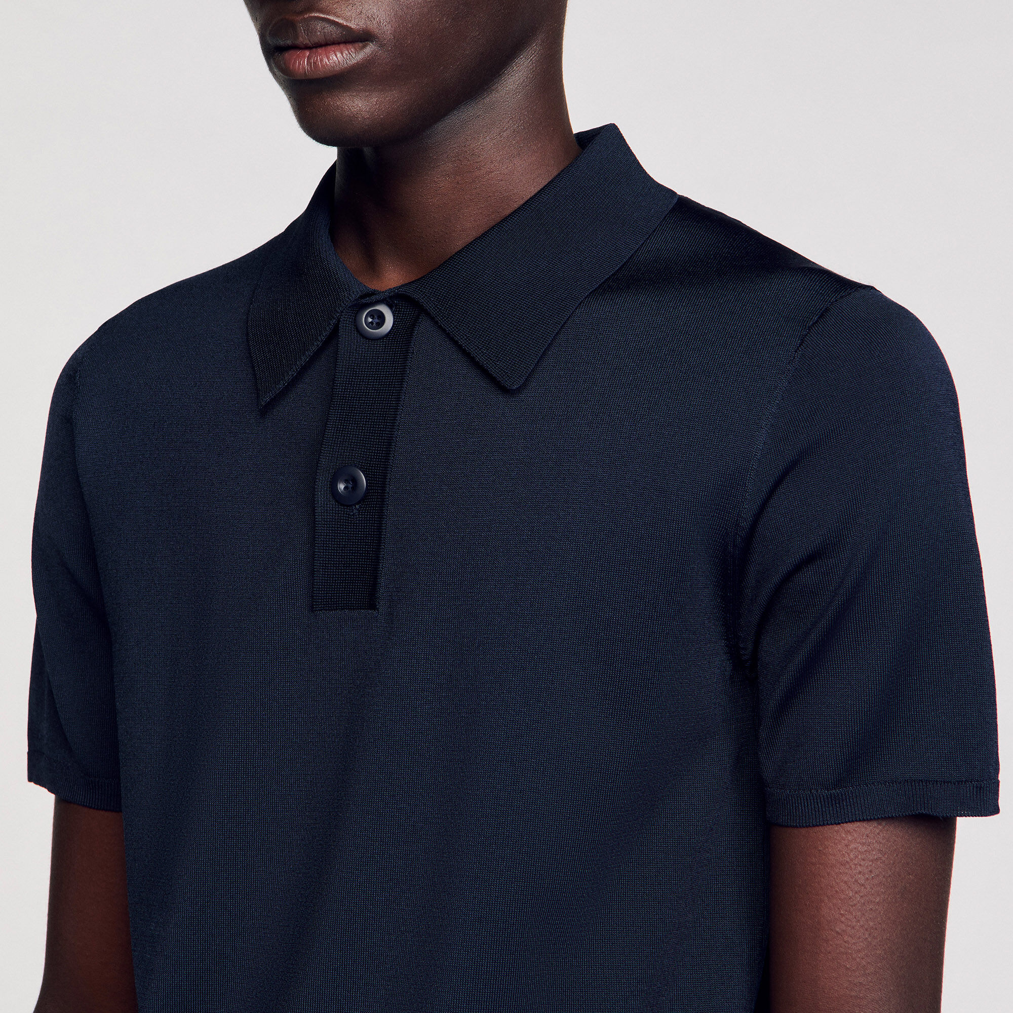Short-sleeve knitted polo shirt Short-sleeve knitted polo shirt