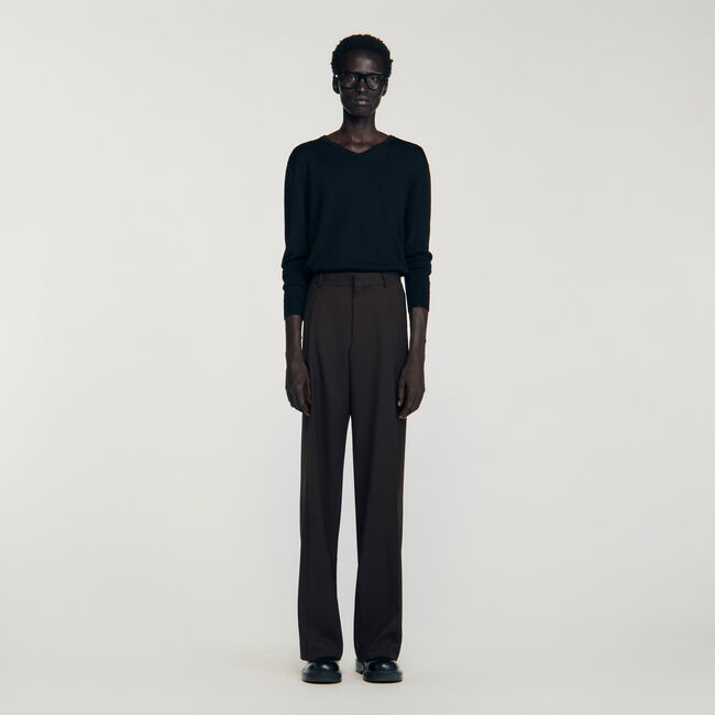Wool suit trousers