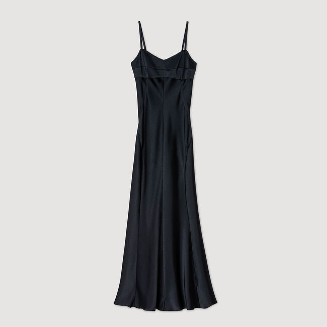 Satin-effect maxi dress