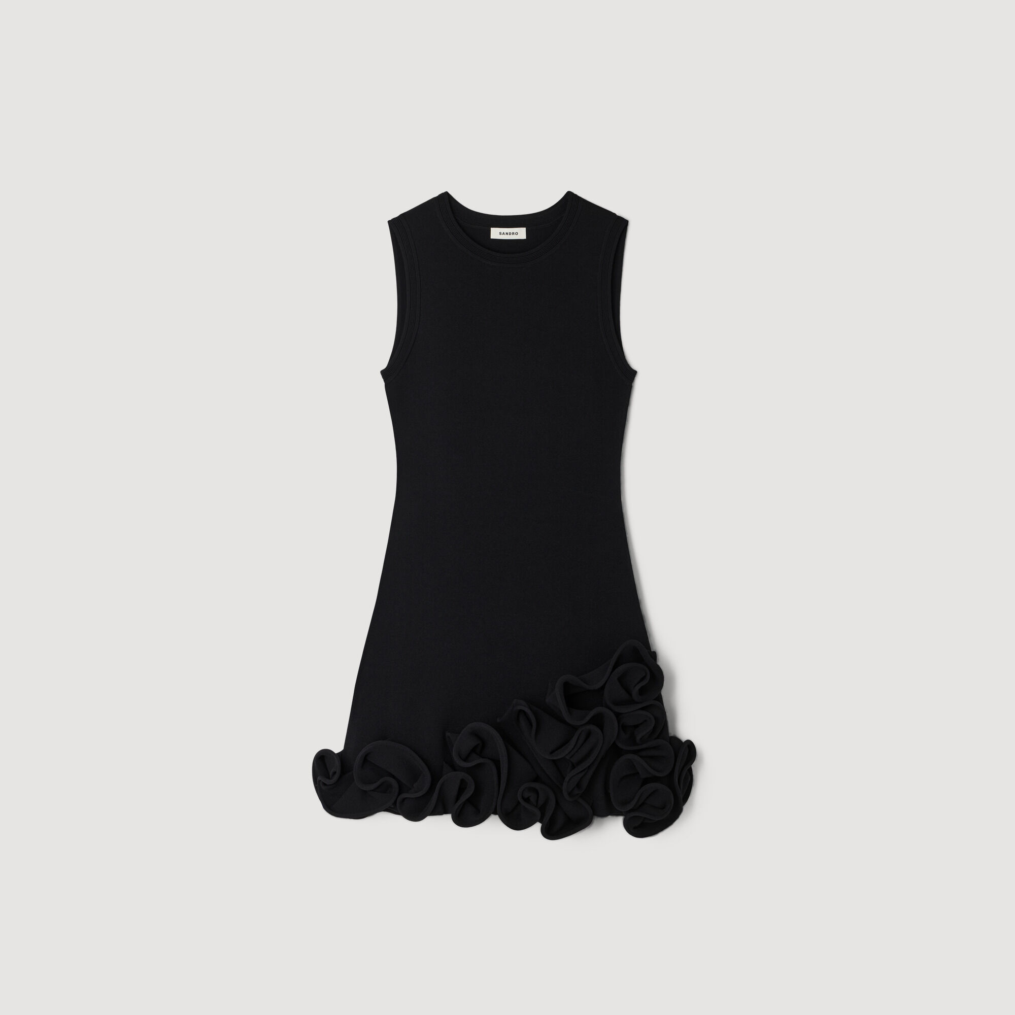 Floral knit short dress