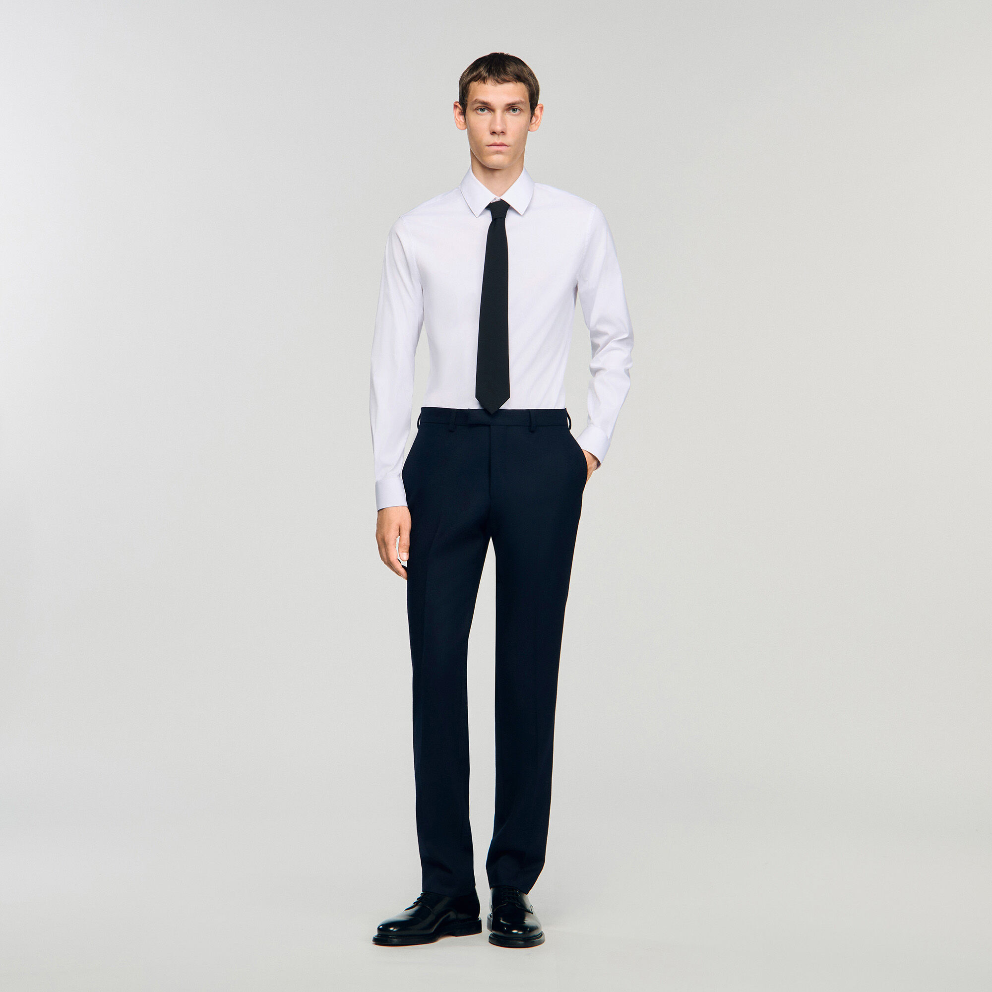 Wool suit trousers