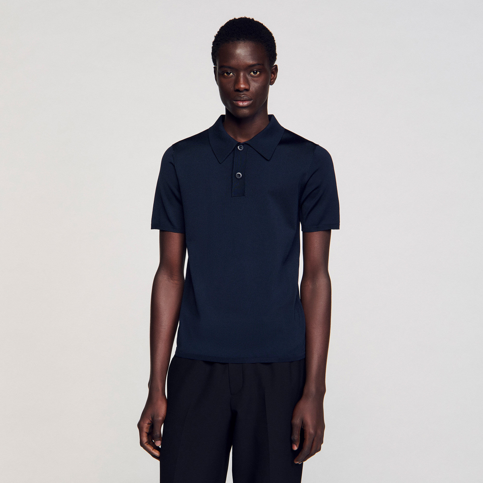 Short-sleeve knitted polo shirt Short-sleeve knitted polo shirt