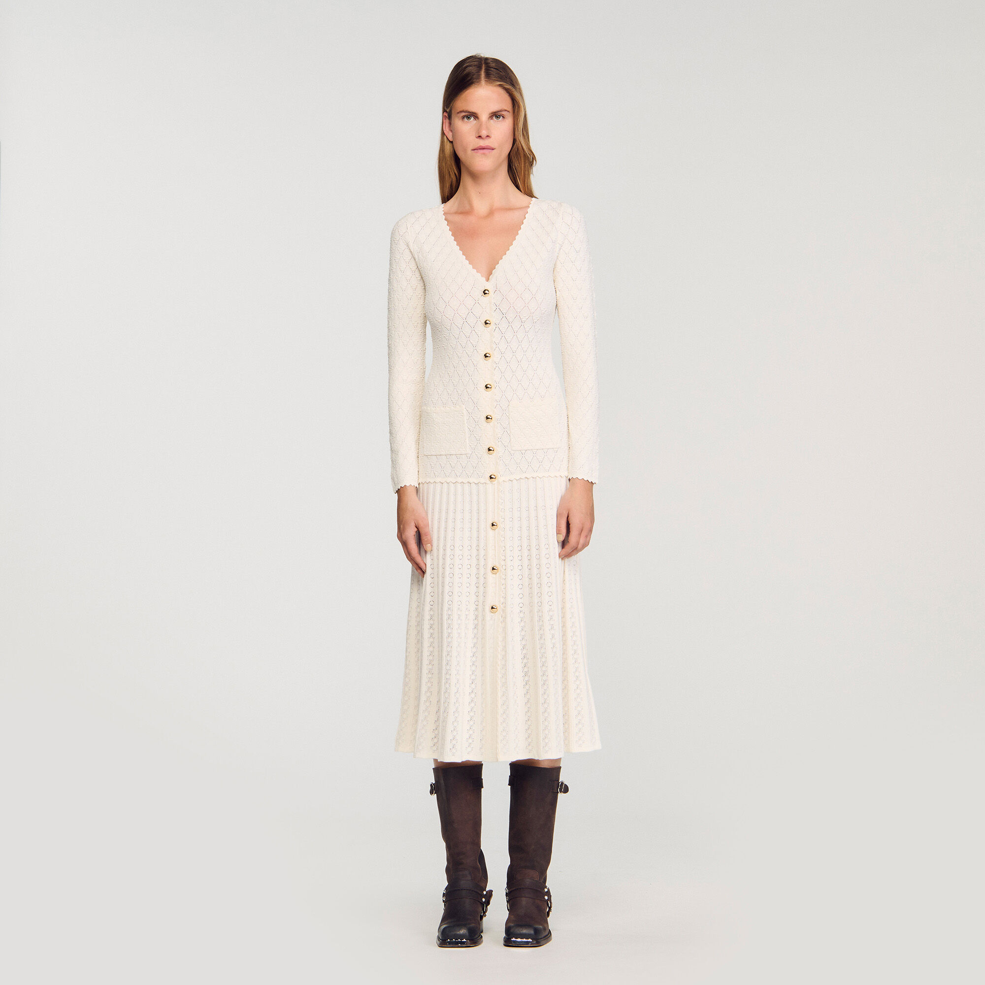 Fancy knit maxi dress