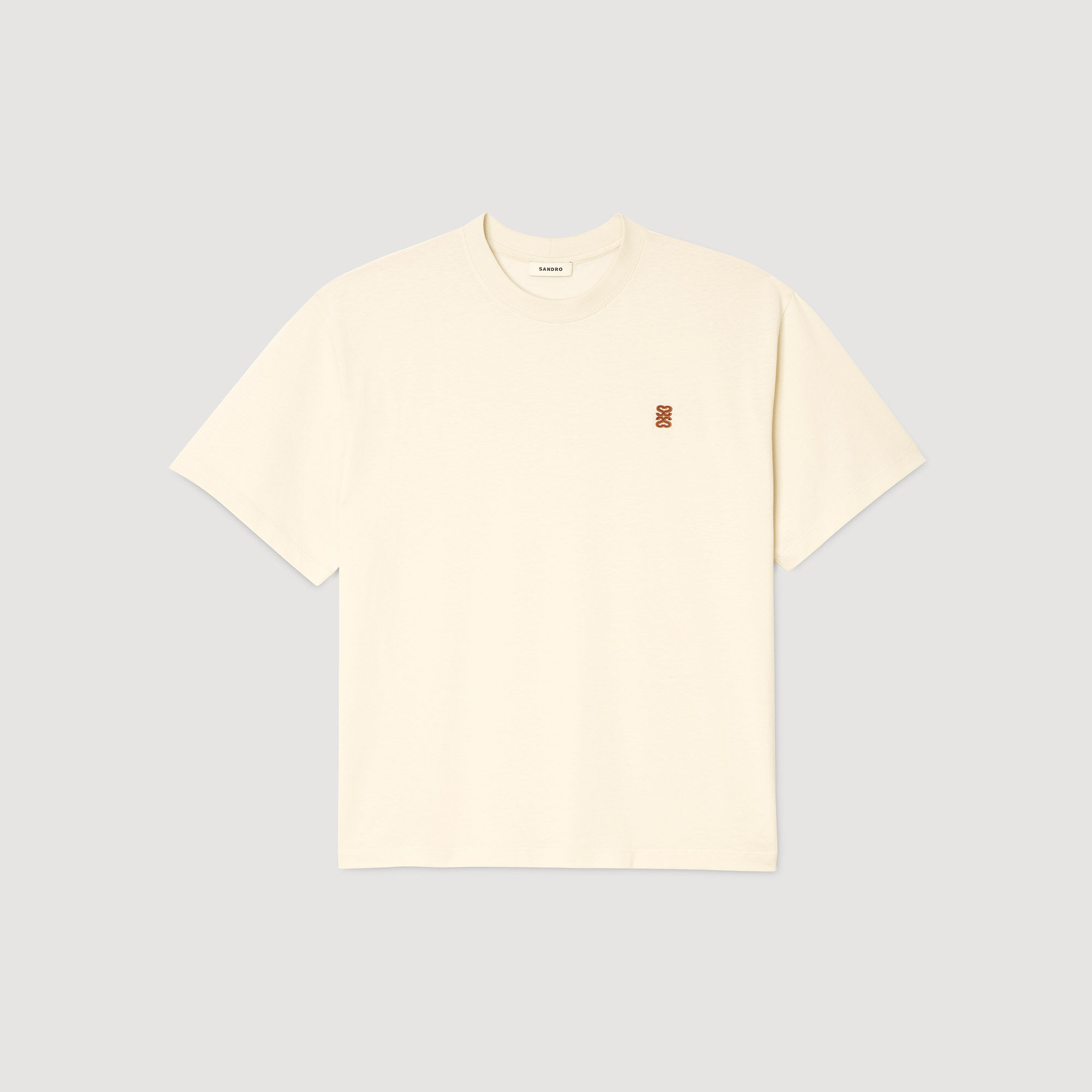 Leather logo T-shirt