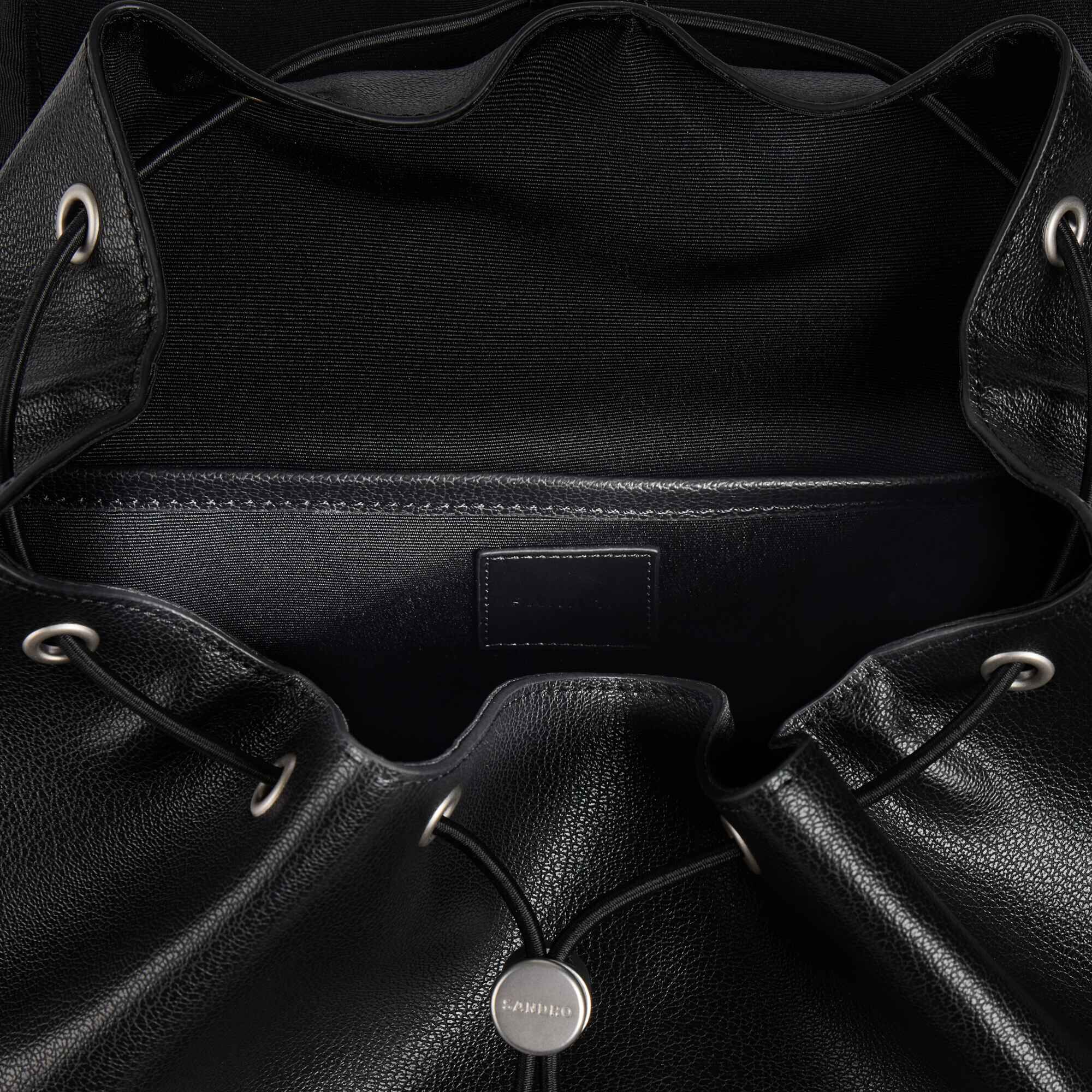 Reconstituted leather rucksack