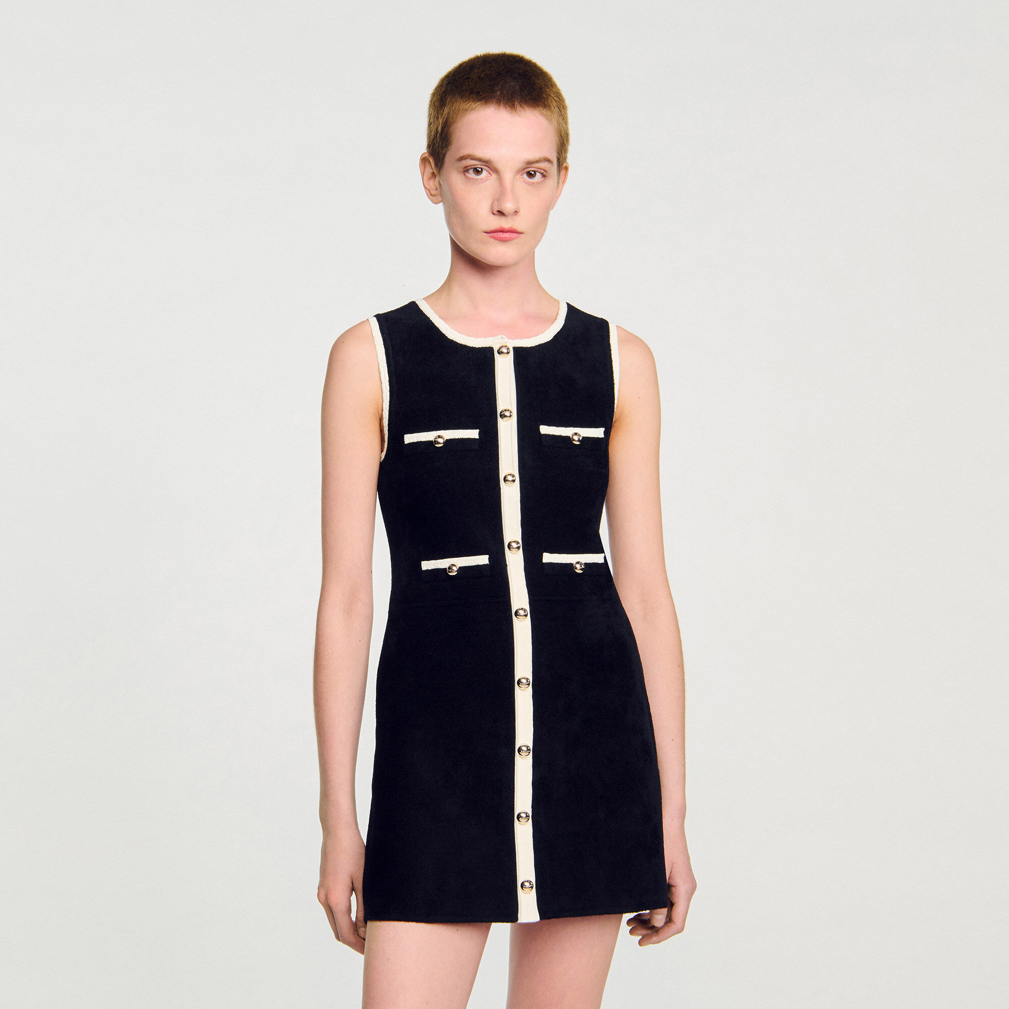 Short velvet knit dress