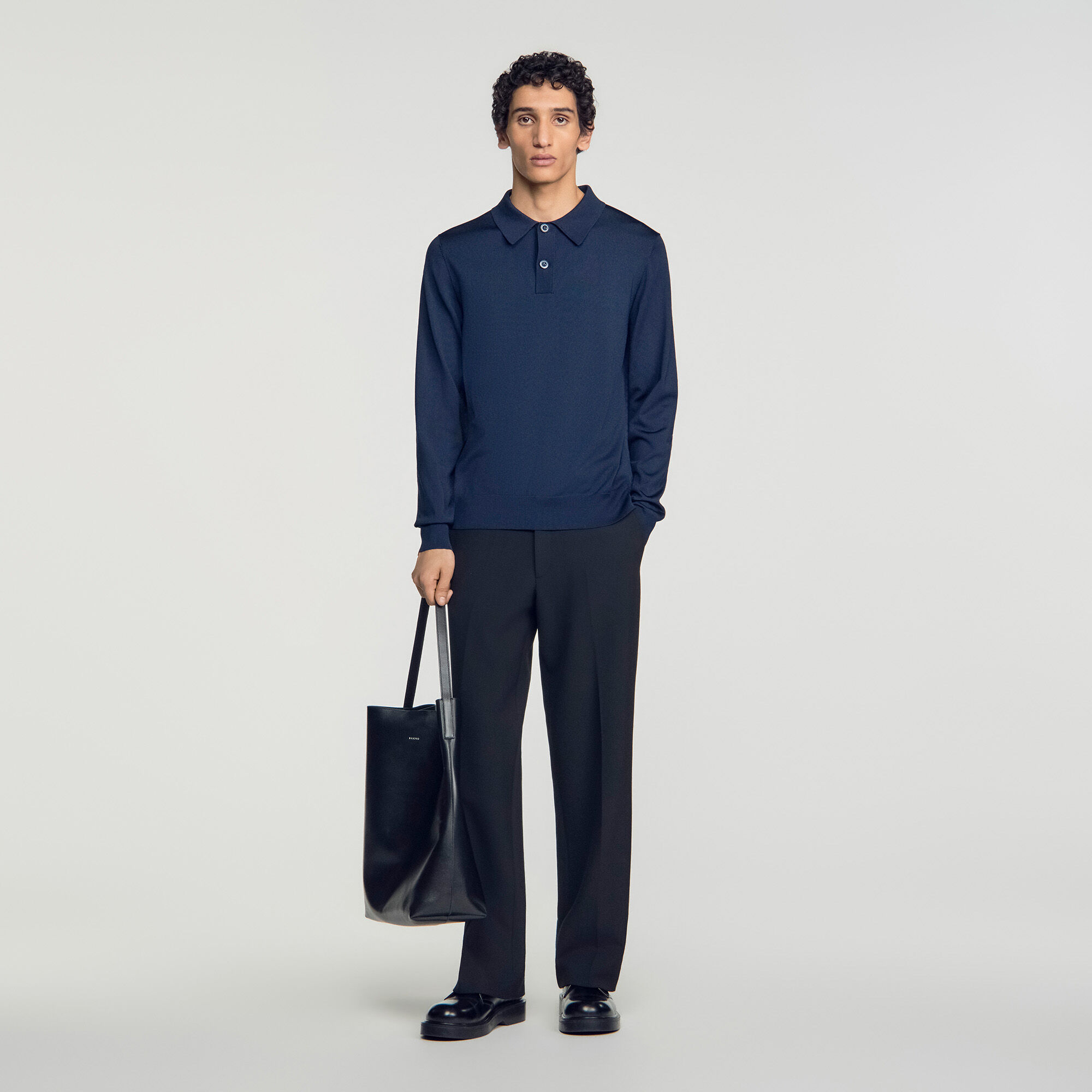 Long-sleeved polo shirt