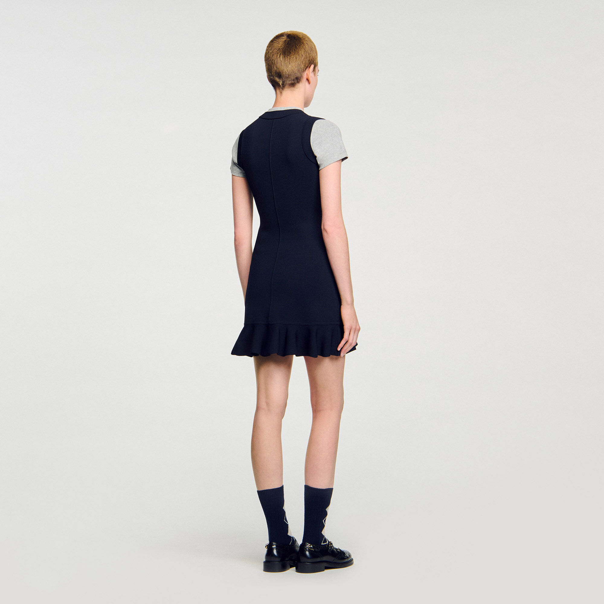 2-in-1 short knit dress