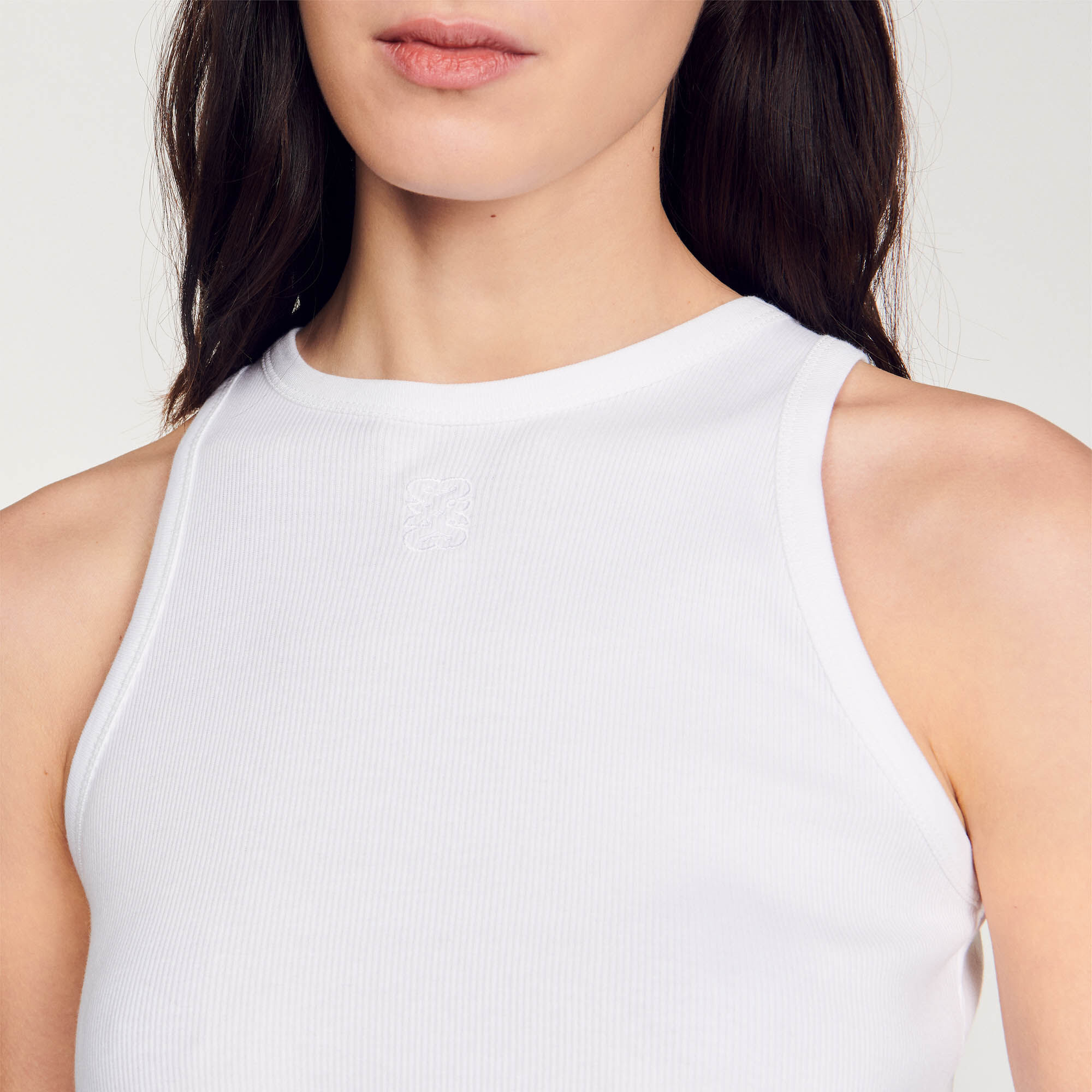 Embroidered vest top