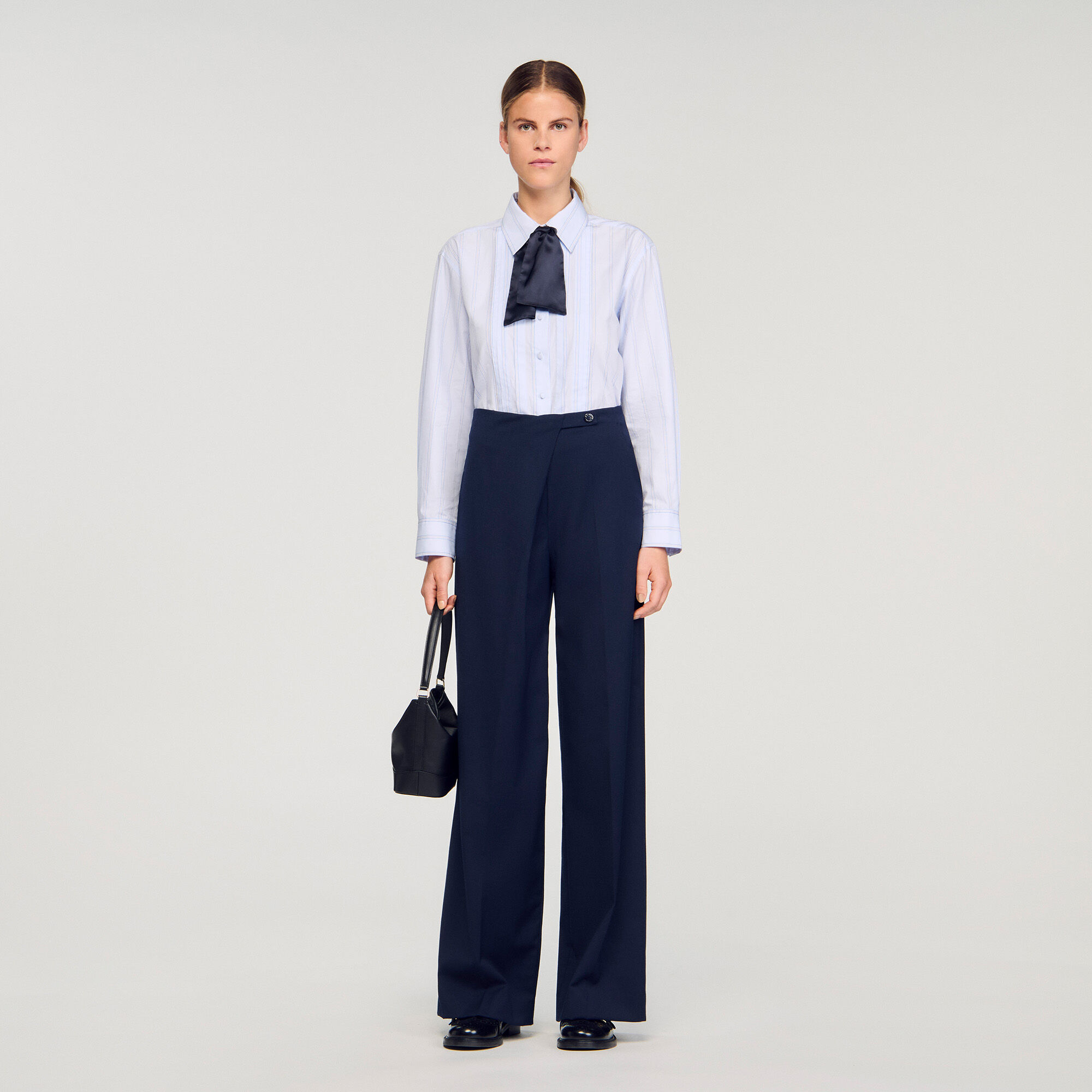 Asymmetric straight-leg trousers Asymmetric straight-leg trousers