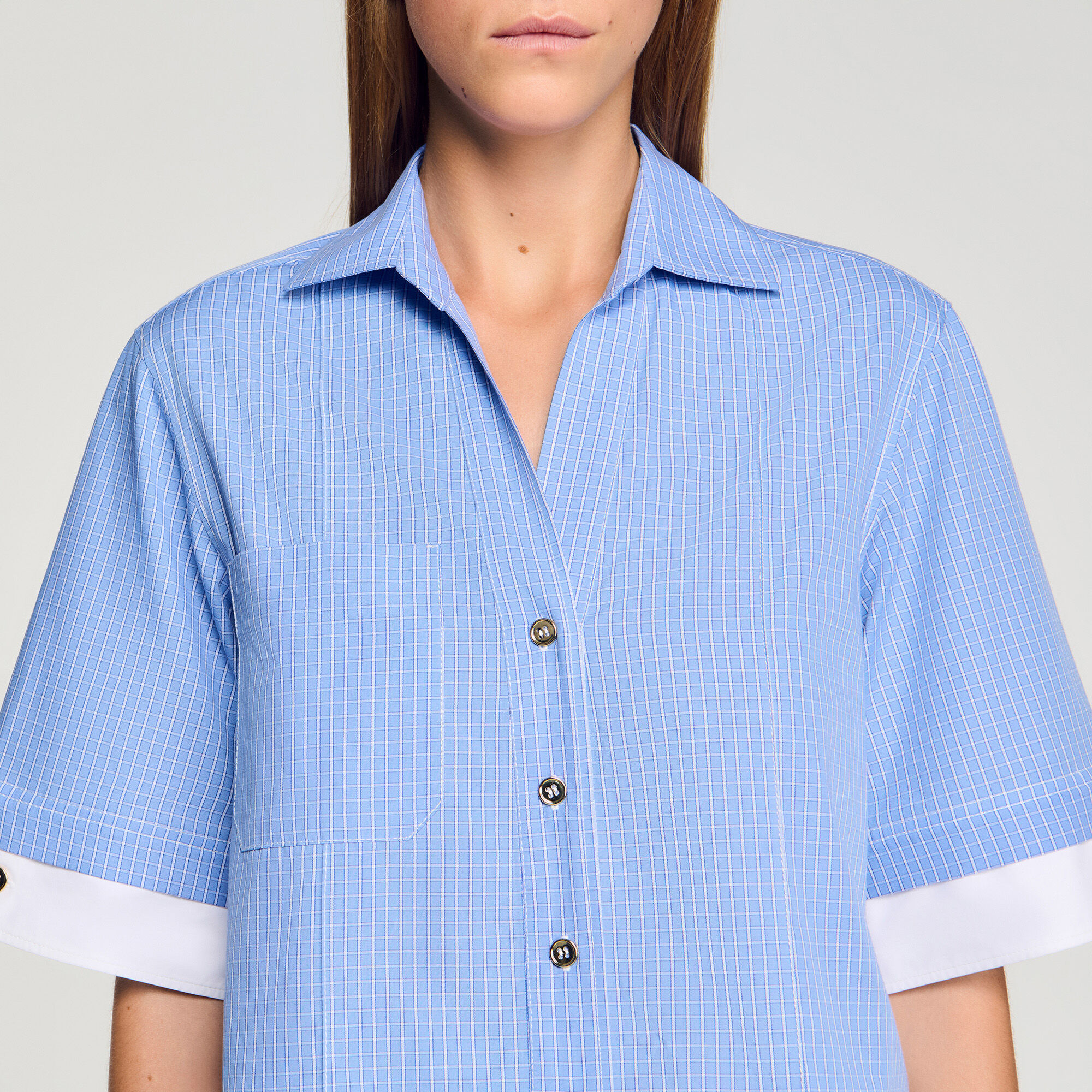 Oversized check shirt