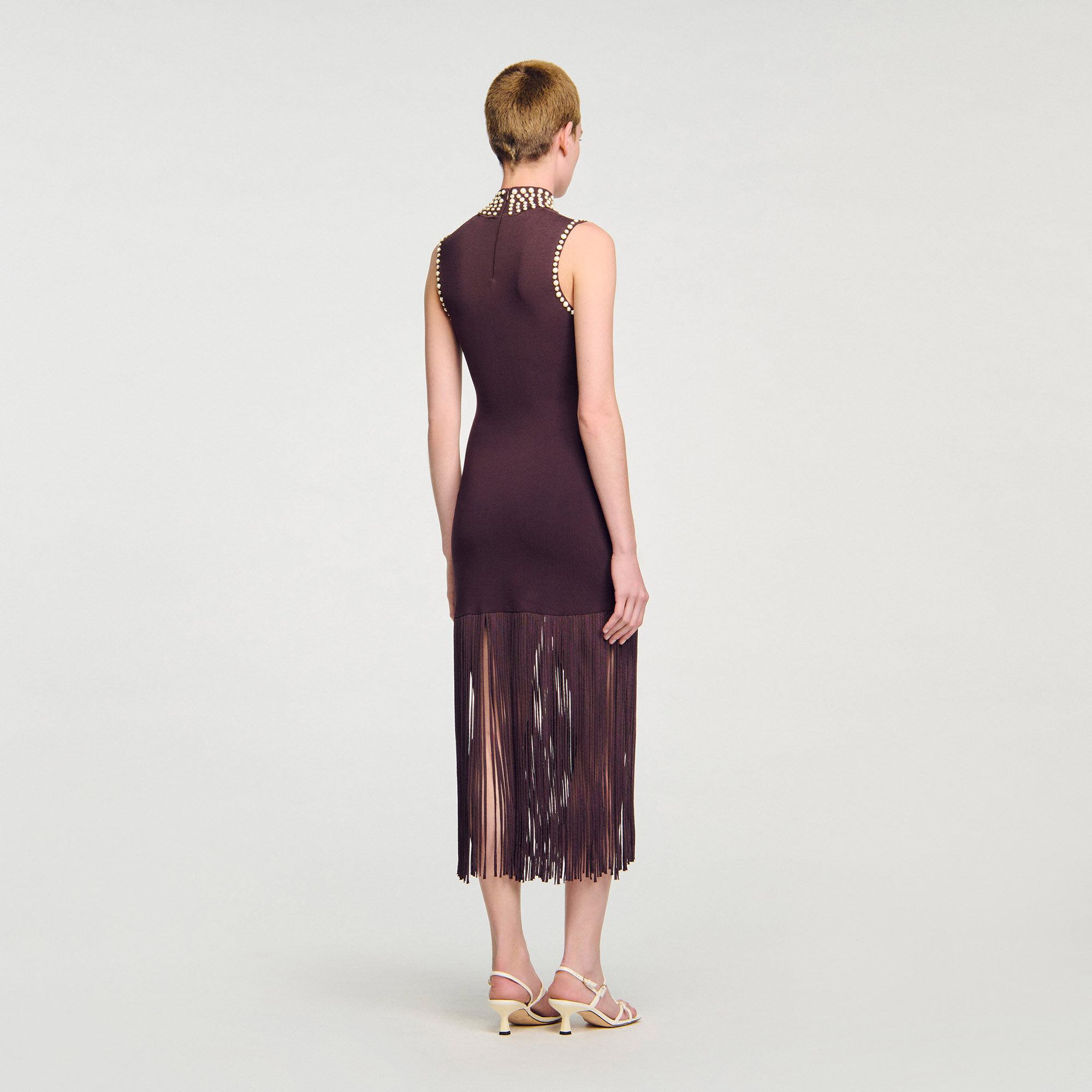 Fringed knit maxi dress Fringed knit maxi dress