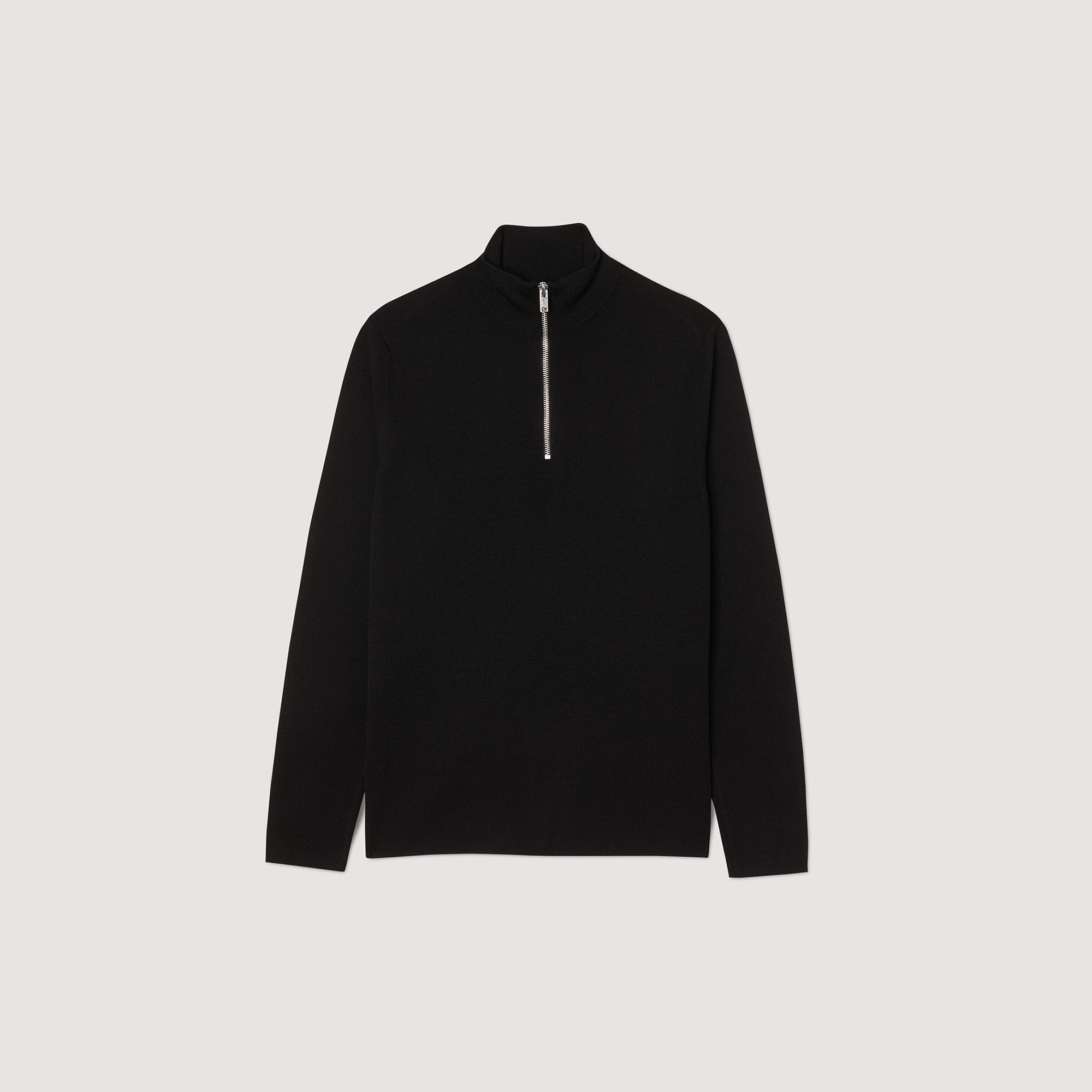 Wool jumper with zip collar Wool jumper with zip collar