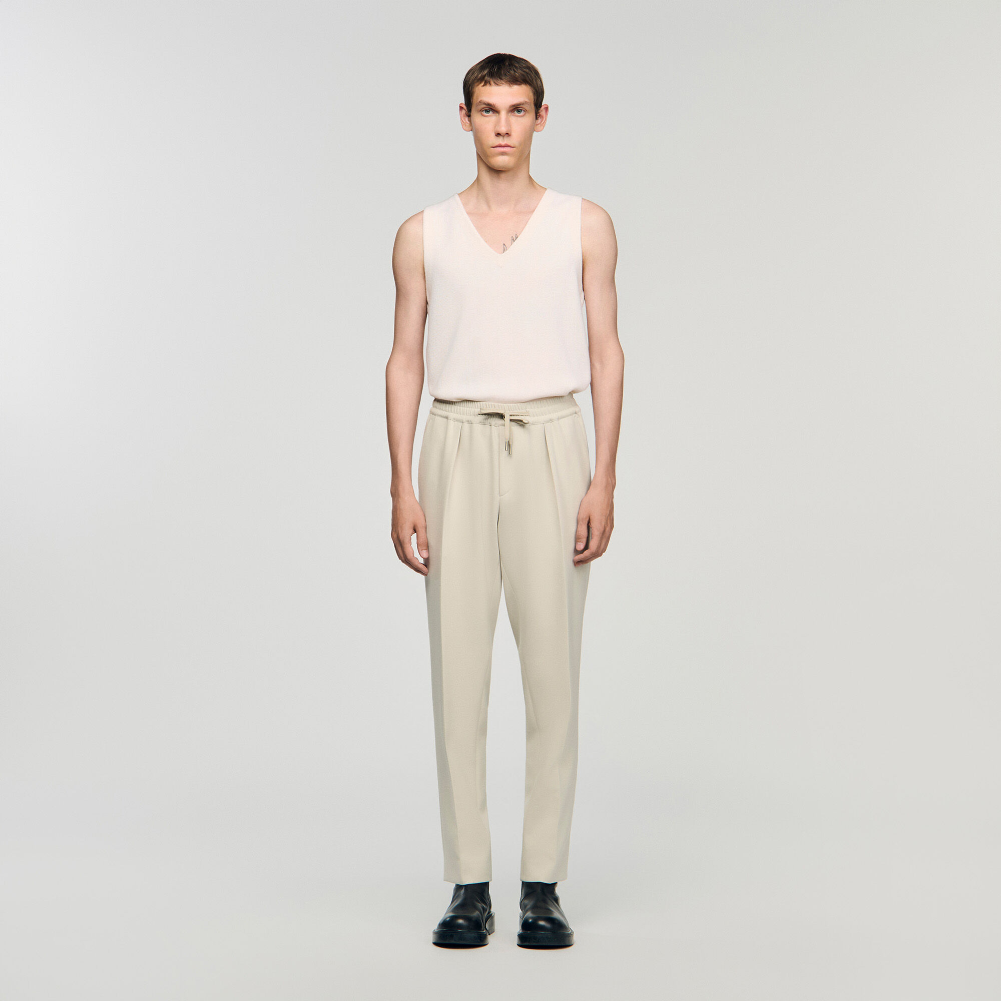 Elasticated straight-leg trousers Elasticated straight-leg trousers