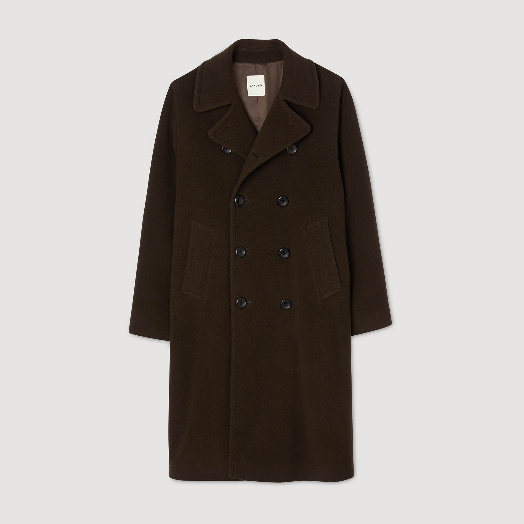 Wool and cashmere double coat