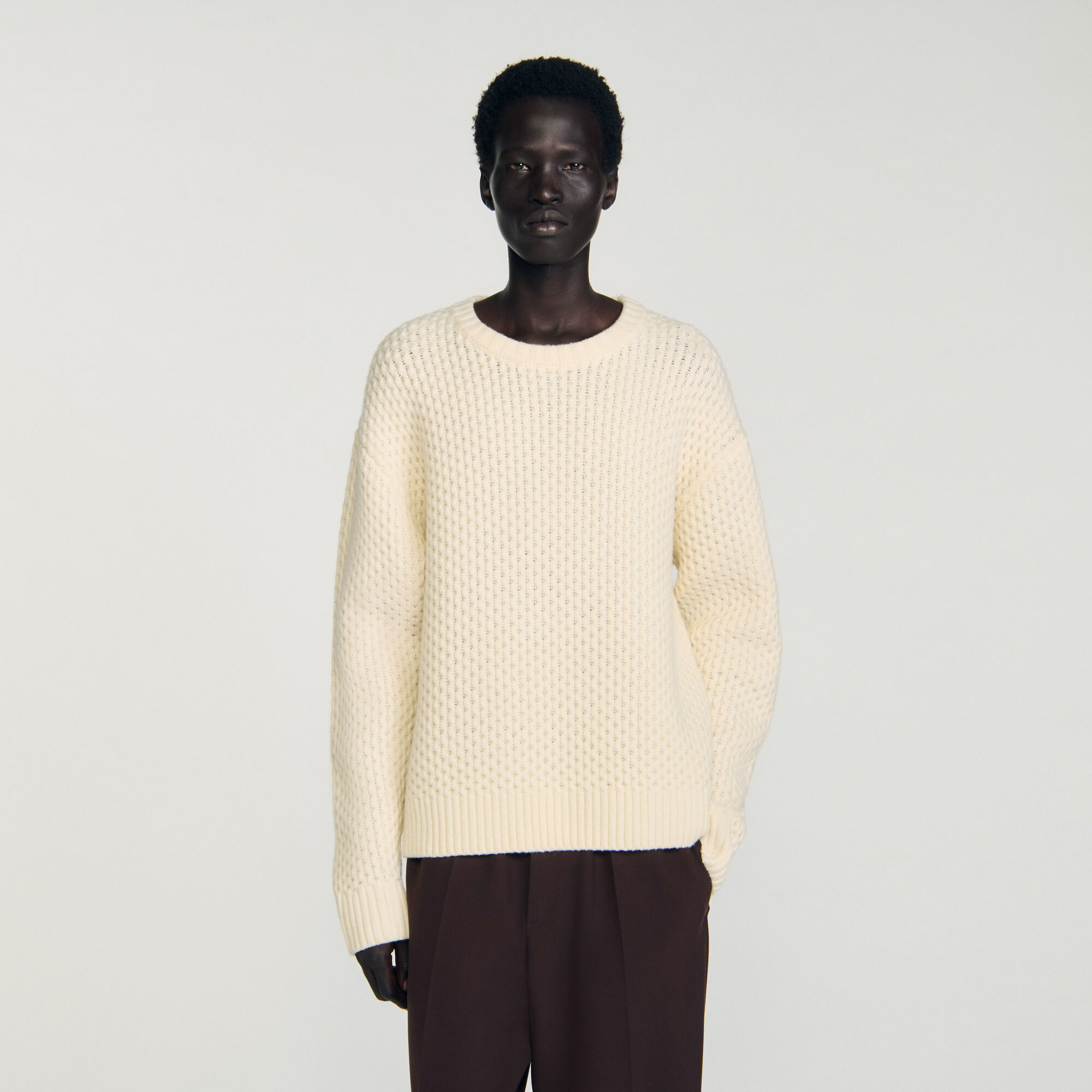 Honeycomb stitch wool jumper Honeycomb stitch wool jumper