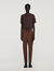Elasticated straight-leg trousers